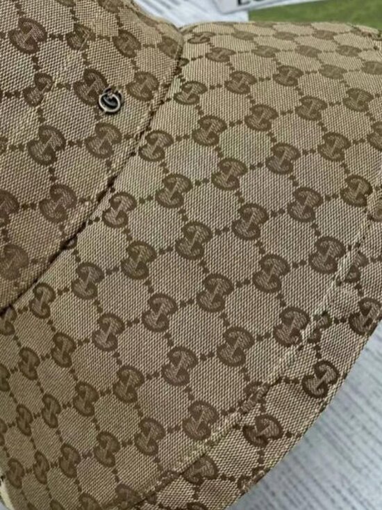 Gucci GG Canvas Wide Brim Bucket Hat – Beige, with Original Box